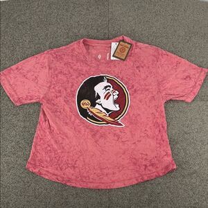 Three Square Shirt Wm Large FSU Florida Seminoles Red Short Graphic T-Shirt Fan